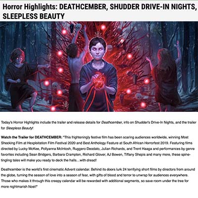 Horror Highlights: DEATHCEMBER, SHUDDER DRIVE-IN NIGHTS, SLEEPLESS BEAUTY